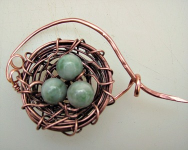 birds nest pin